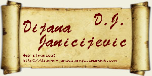 Dijana Janičijević vizit kartica
